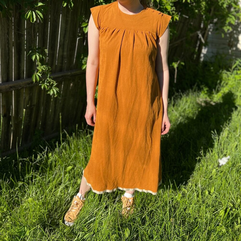Vintage Orange Shift Dress